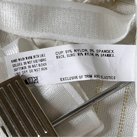 Bali White Full-Coverage Bra with Adjustable Straps 38D - Picture 8 of 8